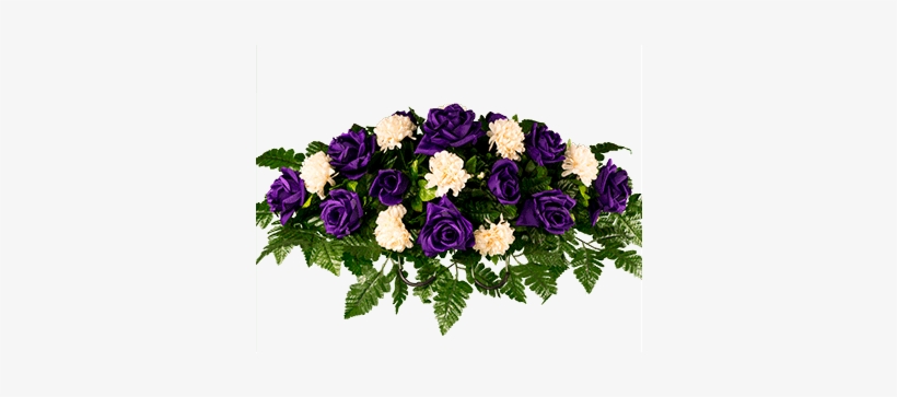 Purple Rose With Cream Mums - Purple Rose With Cream Mums Artificial Saddle Arrangement, transparent png download