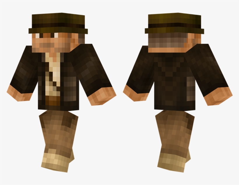 Indiana Jones - Minecraft Skin Steve Hd, transparent png download