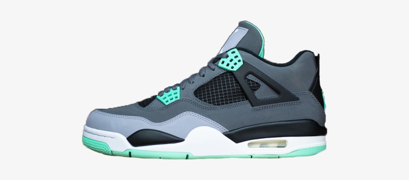 Air Jordan 4 "green Glow" Air Jordan 4 "green - Air Jordan Grey And Green, transparent png download