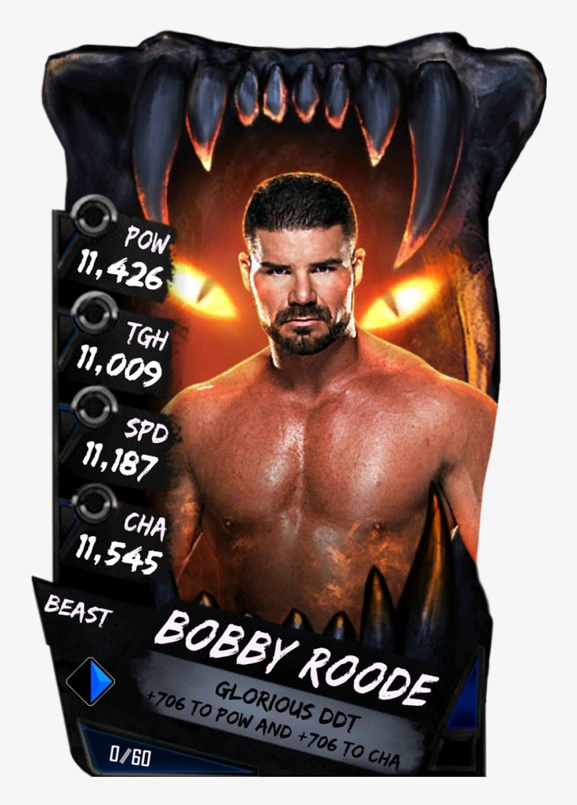 Bobbyroode S4 16 Beast - Wwe Supercard Beast Cards, transparent png download