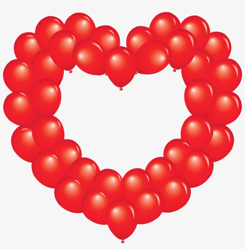 Red Balloon Heart - Balloons Heart Png, transparent png download