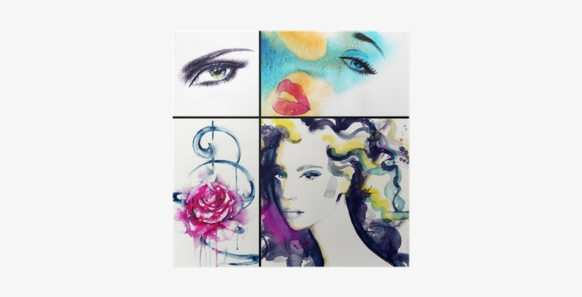 Woman Portrait - Portrait Abstract Fashion Art, transparent png download