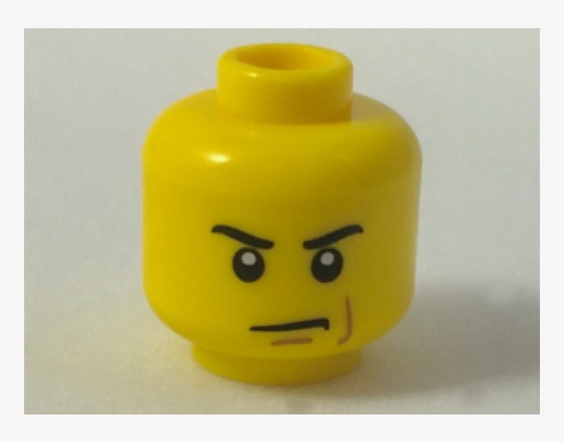 6100217 3626cpx302 Yellow Minifig, Head Male Angry - The Angry Eyebrows, transparent png download