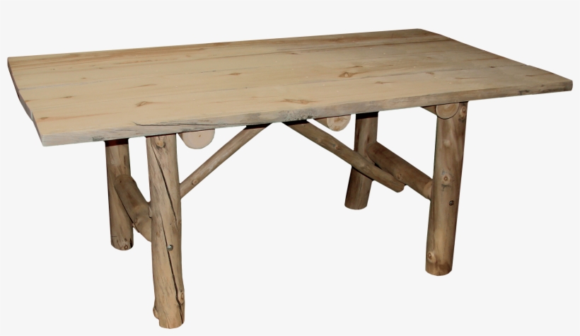 Aspen Log Picnic Table - Rustic Natural Cedar Log Picnic Table, transparent png download
