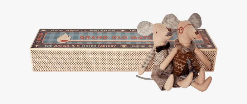 Maileg Grandma & Grandpa Mice In Extra Large Box - Maileg Grandpa And Grandma Mice-in-a-matchbox, transparent png download