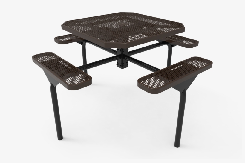 Standard Metal Bonded Picnic Table - Table, transparent png download