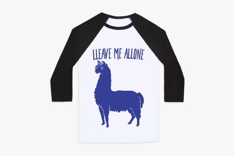 Leave Me Alone Llama Baseball Tee - T Shirt Porco Rosso, transparent png download