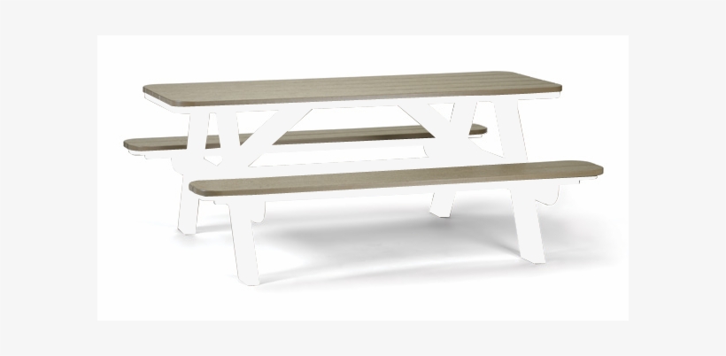 6' Picnic Table - Breezesta 6' Picnic Table Black With Cedar, transparent png download