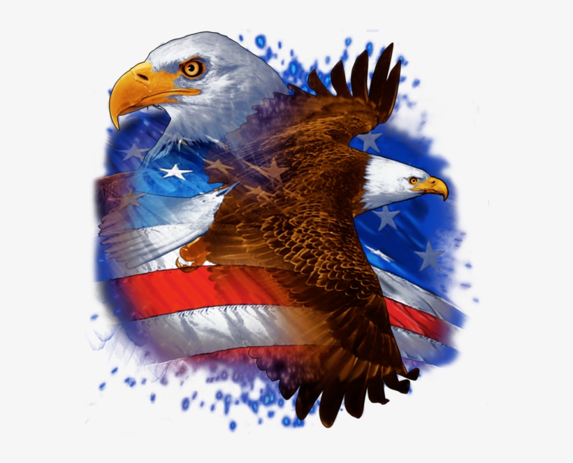 Patriotic Fabric, Custom Print Fabric, Two Eagles On - Printing Designs For Screen Print, transparent png download