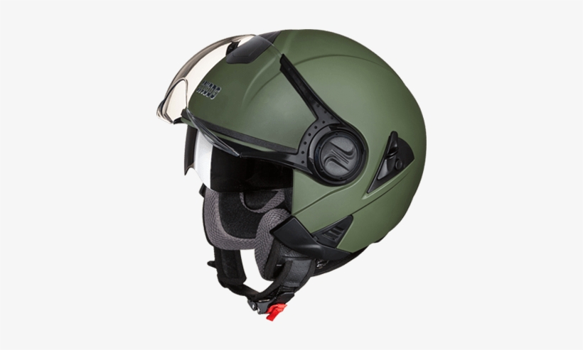 Studds Downtown Open Matt Military Green - Motorcycle Helmet, transparent png download