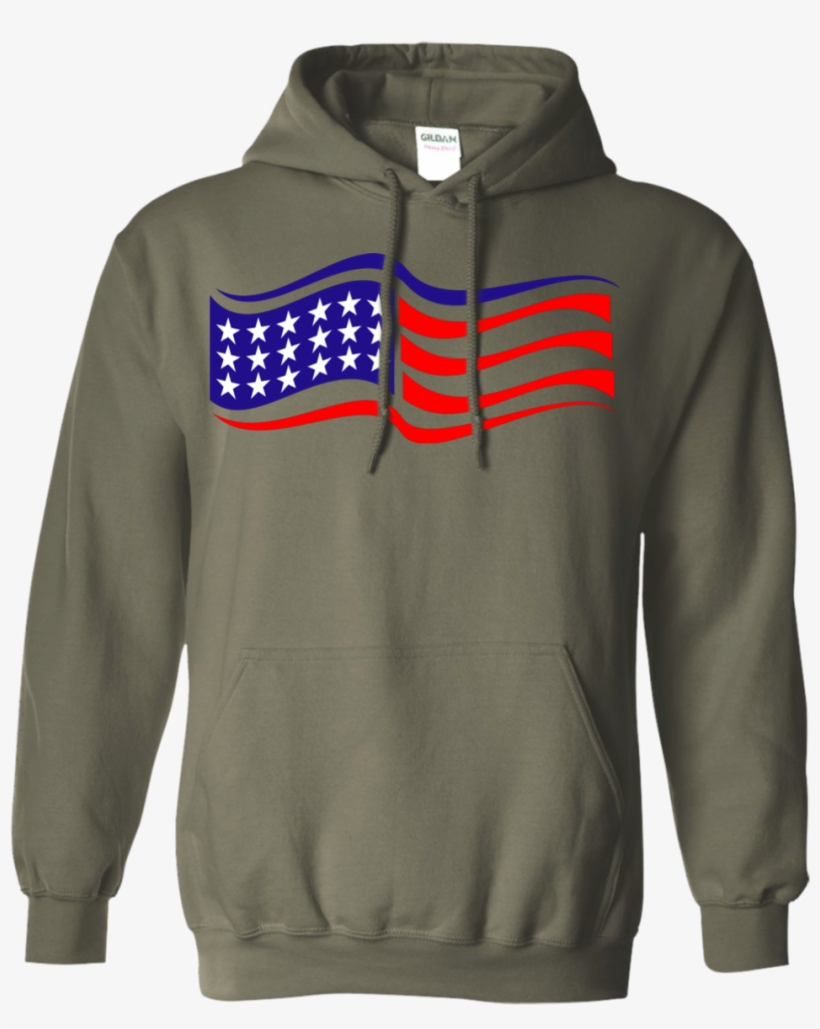 Patriotic Usa Flag Banner - Blind Blend Hoodie - Sports Grey - L, transparent png download