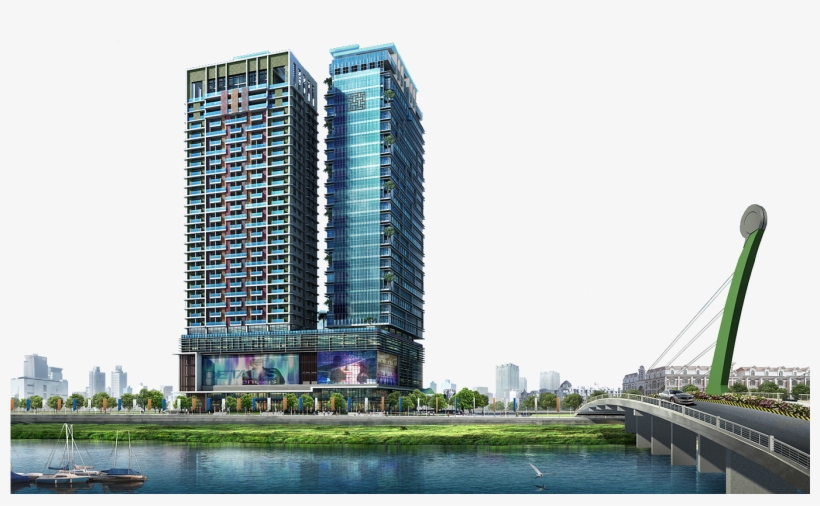 Diamond Twin Tower - Diamond Twin Tower Phnom Penh, transparent png download