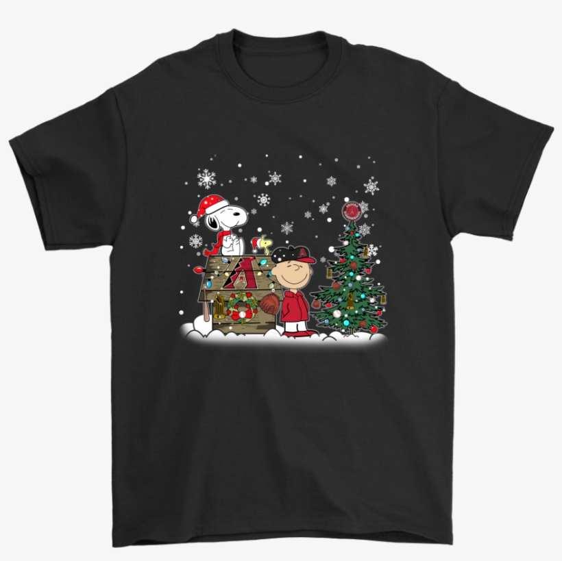 Mlb Arizona Diamondbacks Snoopy The Peanuts Movie Christmas - Shirt, transparent png download