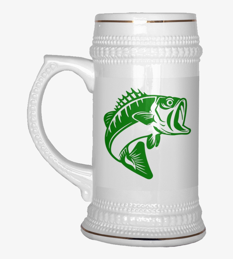 Largemouth Bass Beer Stein 22oz With Gold Trim - Beer In Baden Württemberg, transparent png download