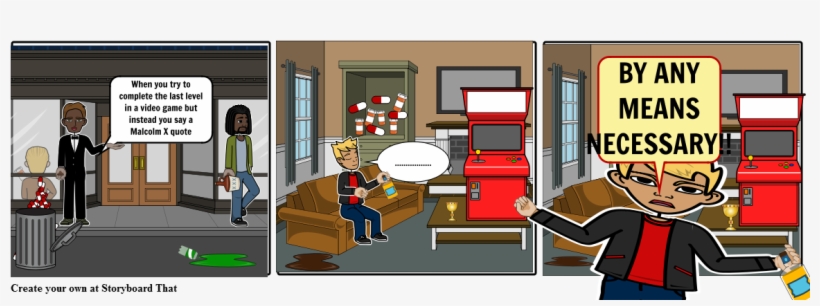 Malcolm X Comic - Sign, transparent png download