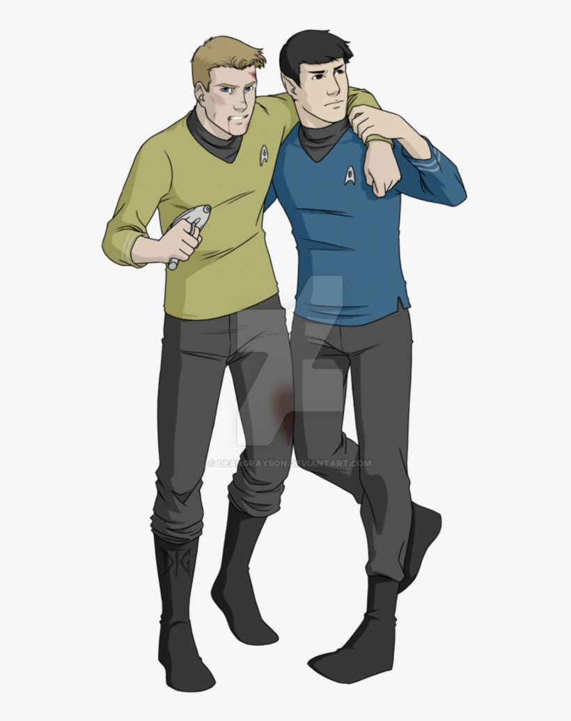 Image Library Library Commission And By Deangrayson - Captain Kirk And Spock Fanart, transparent png download