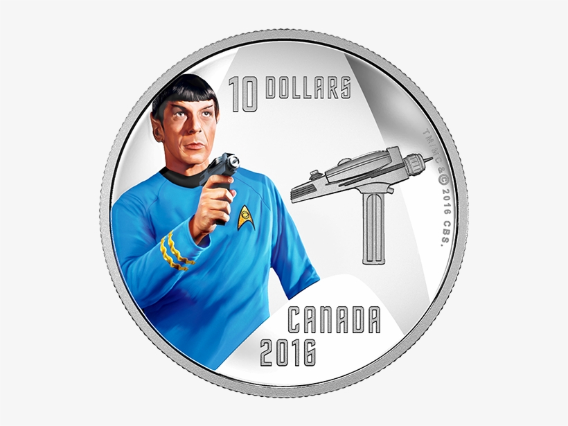 Pure Silver Coloured Coin Star Trektm Crew - Spock Coin, transparent png download