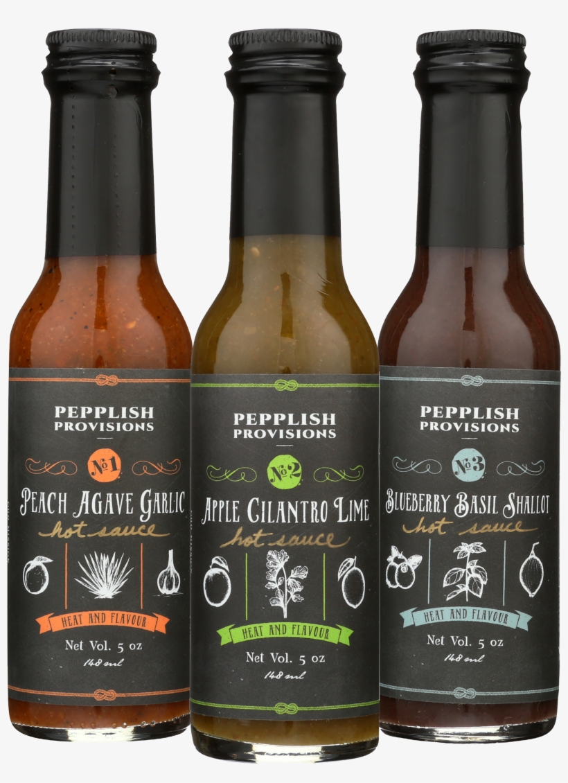 The Hot Sauce Trio - Pepplish Provisions - Apple Cilantro Lime Hot Sauce,, transparent png download