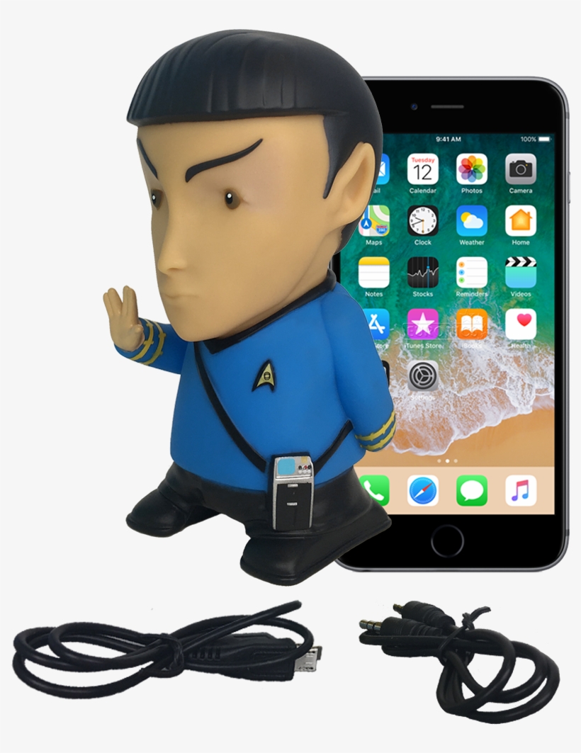 Star Trek - Tos - Mr - Spock Bluetooth® Figure Speaker - Apple Iphone 7 Plus - Silver, transparent png download