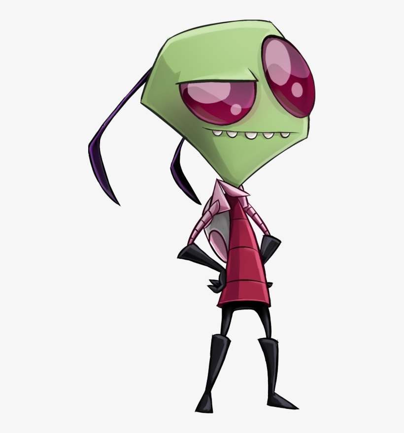 Invader Zim Holding Earth - Animated Cartoon, transparent png download