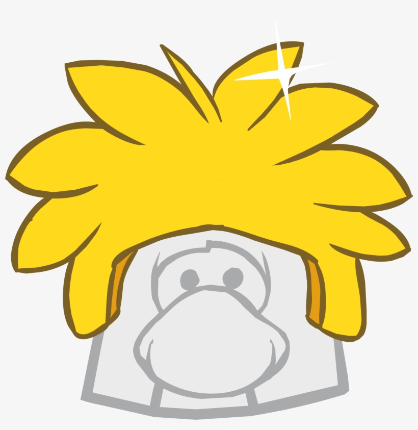 Gold Puffle Cap Icon - Up Sweep Club Penguin, transparent png download