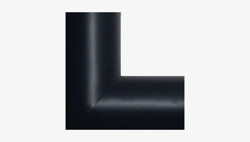 1" Thick Black Rounded Modern Frame - Darkness, transparent png download