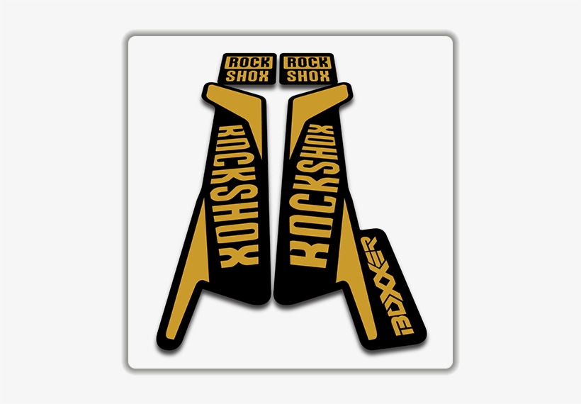 Rockshox Boxxer Fork Stickers In Gold - Rockshox, transparent png download