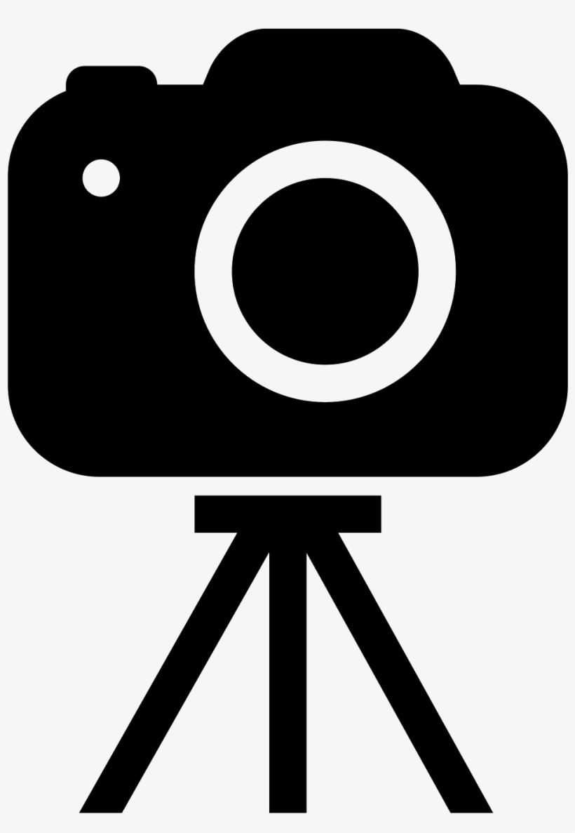 Camera On Tripod Filled Icon - Photography And Videography Icon, transparent png download