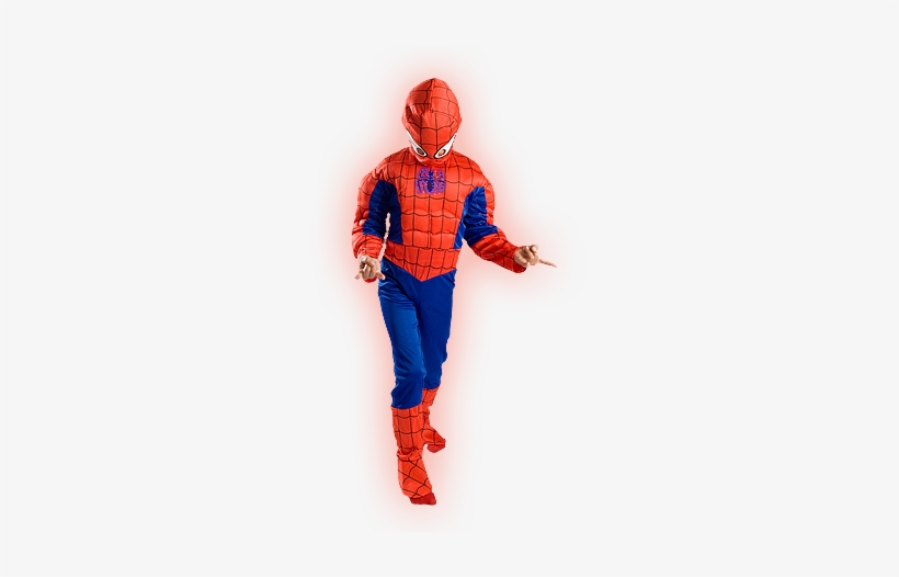 Spiderman Costume Includes - Spiderman Costume Boys Kids Light Muscle Xs 4 5 6 7, transparent png download