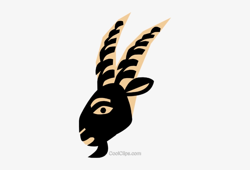 Cool Goat Head Royalty Free Vector Clip Art Illustration - Illustration, transparent png download