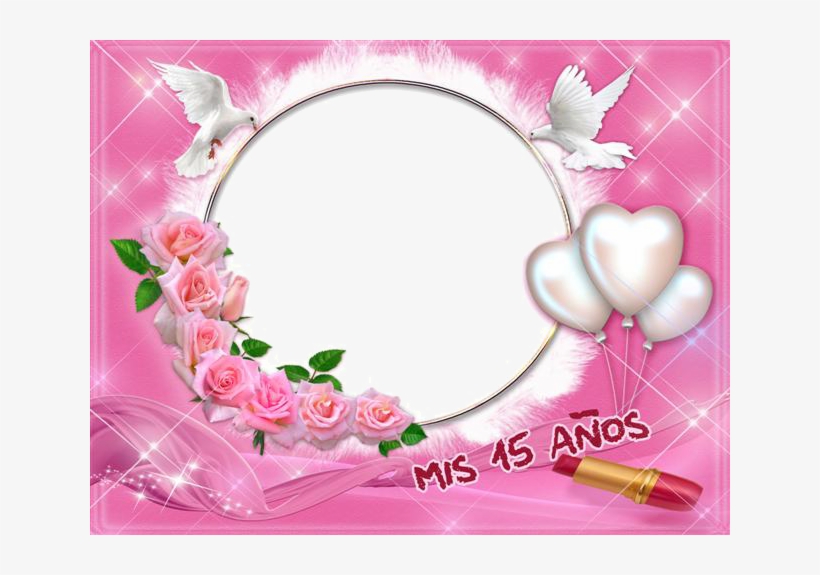 Hermos Marco Fucsia Horizontal De Mis Quince Años - Marcos Para Quince Años, transparent png download