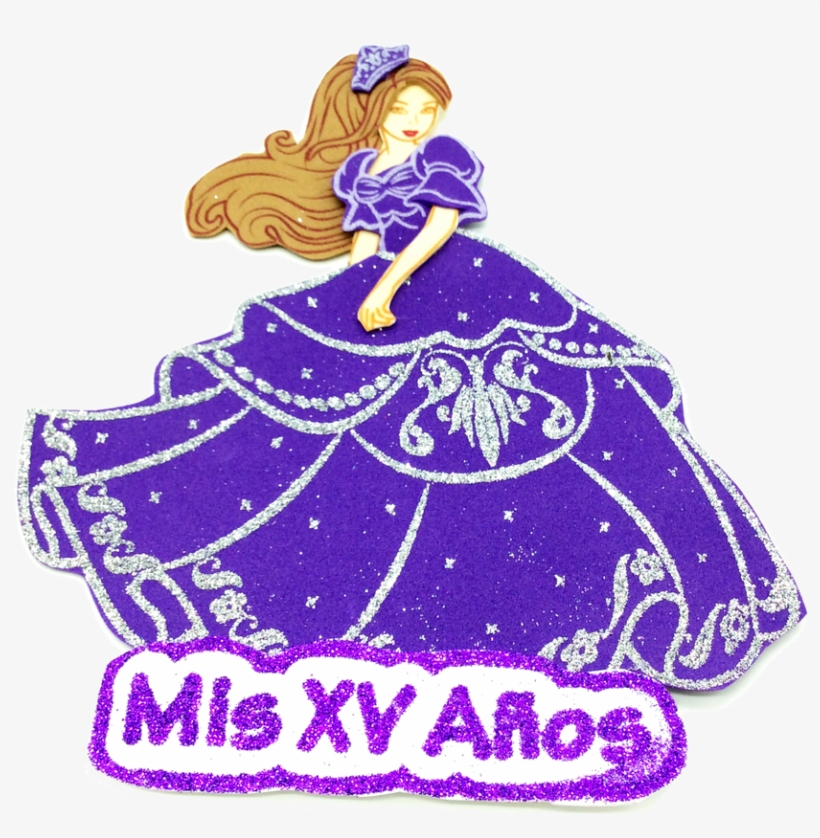 8" Quinceanera Foami Figurine - Centro De Mesa Para Quinceañera Del 2018, transparent png download