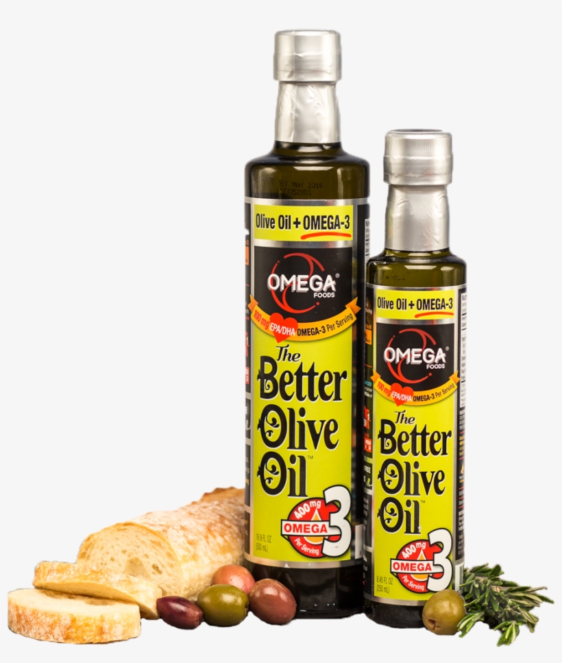 The Better Olive Oil $12 - Omega Foods Olive Oil, + Omega-3 - 16.9 Fl Oz, transparent png download