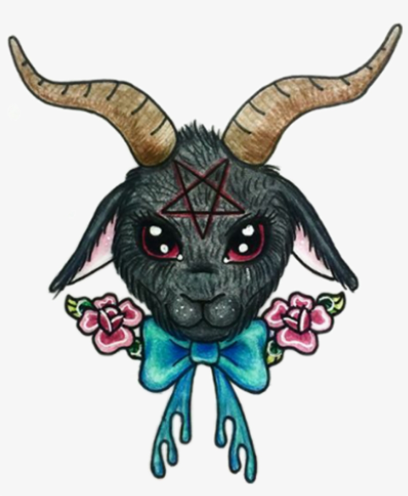 Goat Goathead Blackgoat Ziege Tattoo Tattoos Ziegenbock, transparent png download