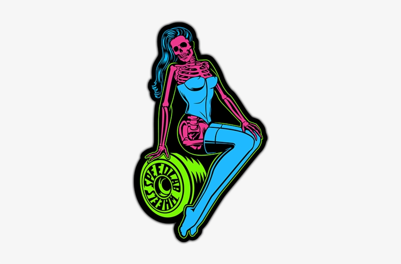 Speedlab Wheels 'sitting Pinup' Sticker - Pin Up Sticker Packs, transparent png download