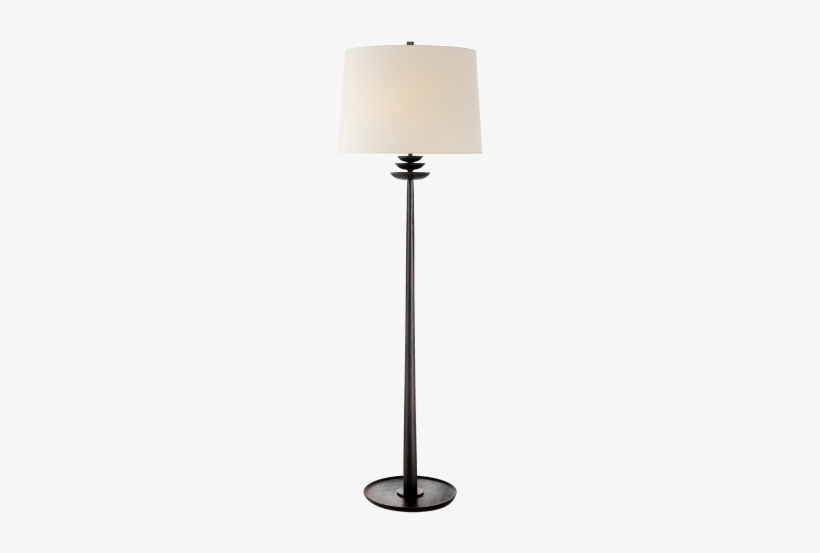 Beaumont Floor Lamp In Aged Iron With Linen Shade - Circa Lighting, transparent png download