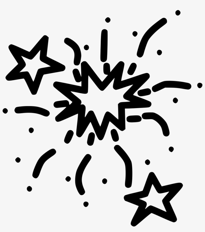 Fireworks Boom Bang Festival Celebration New Year Stars - New Year Icon Png, transparent png download