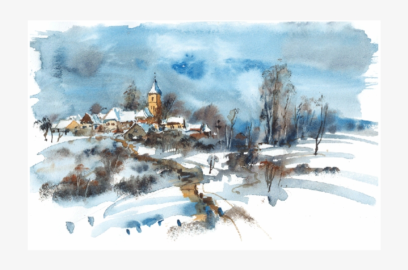 Pwrdf Christmas Ecards Available - Beautiful Winter Landscapes Beige Print Canvas Tote, transparent png download