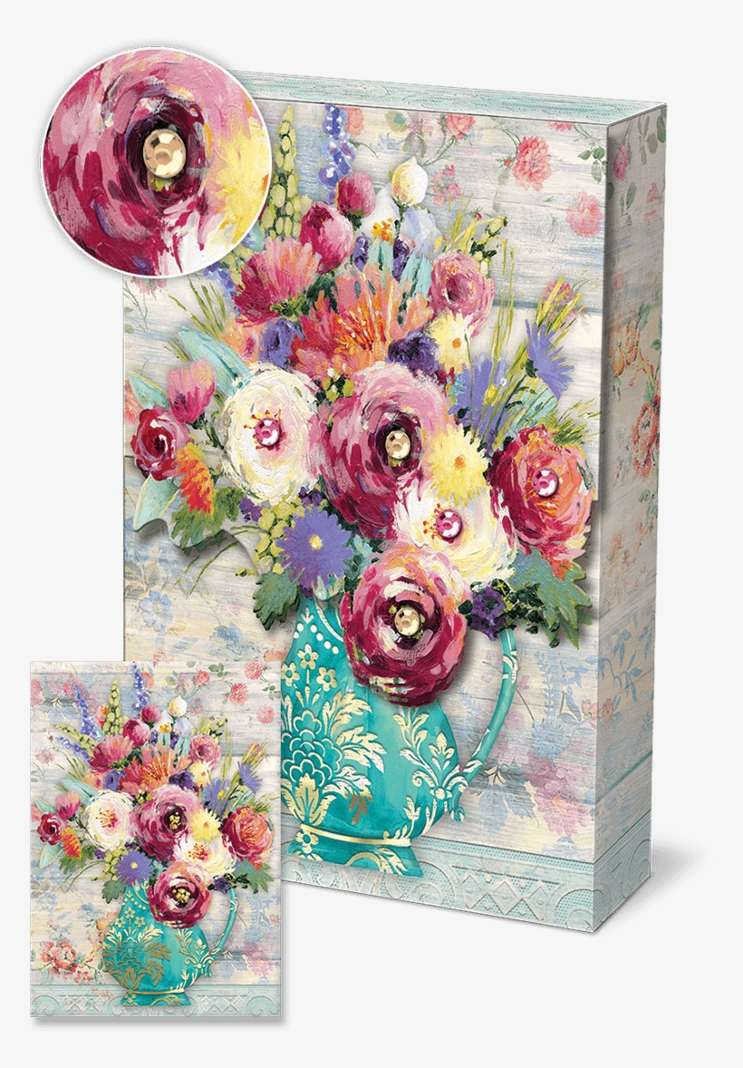 Fresh - Punch Studio Fresh Flowers Magnetic Closure Journal, transparent png download