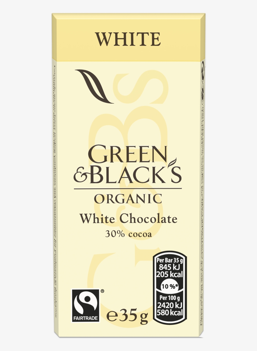 G&b's White 35g Bar - Green And Blacks, transparent png download