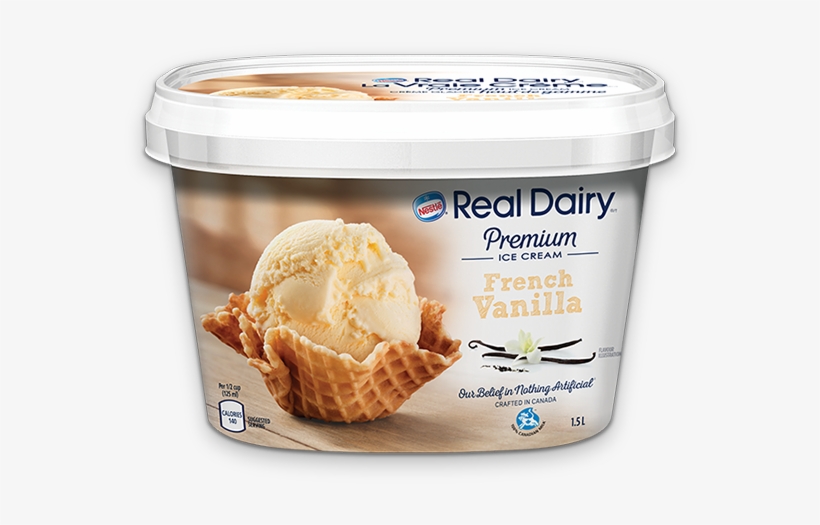 Real Dairy French Vanilla - Crème Glacée À La Vanille, transparent png download