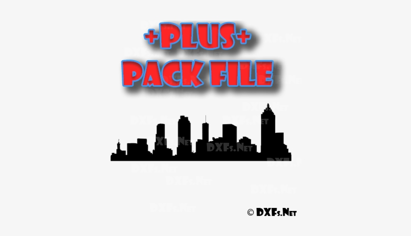 Dxf269-p Cityscape Building Silhouette Modern Retro - Half Circle Design Cnc, transparent png download