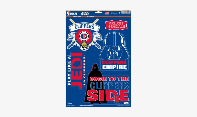 La Clippers Star Wars 11 X 17 Multi Use Cut Decal - Houston Texans Official Nfl 11 Inch X 17 Inch Star, transparent png download