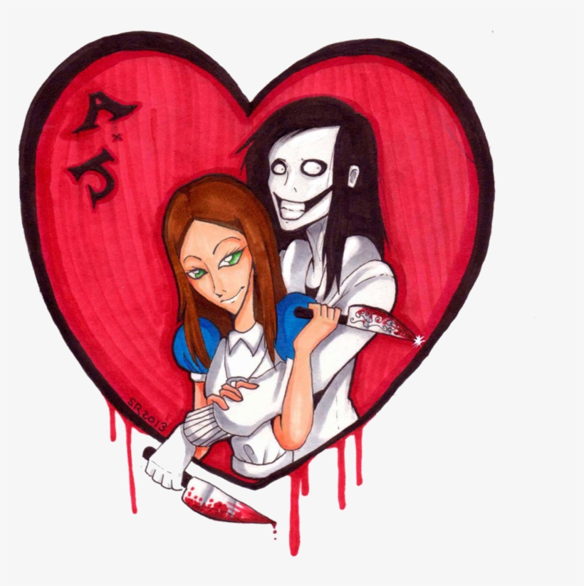 Free Jtk Doodle Jeff X - Jeff The Killer And Alice Love, transparent png download