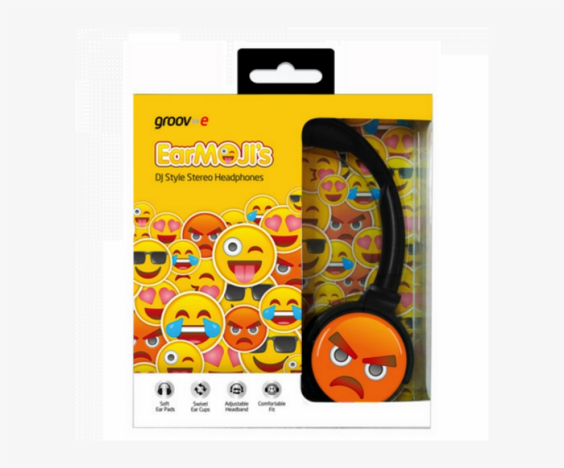Groov E Kids Earmoji Emoji Dj Style Stereo Headphones - Groov-e Earmoji's Stereo Headphones Kissing Face, transparent png download