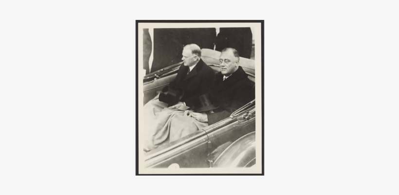 Franklin Delano Roosevelt And Herbert Hoover In Convertible, transparent png download