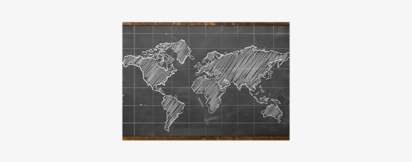 World Map Chalk, transparent png download