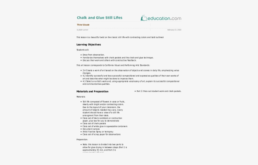 Chalk And Glue Still Lifes - Education, transparent png download