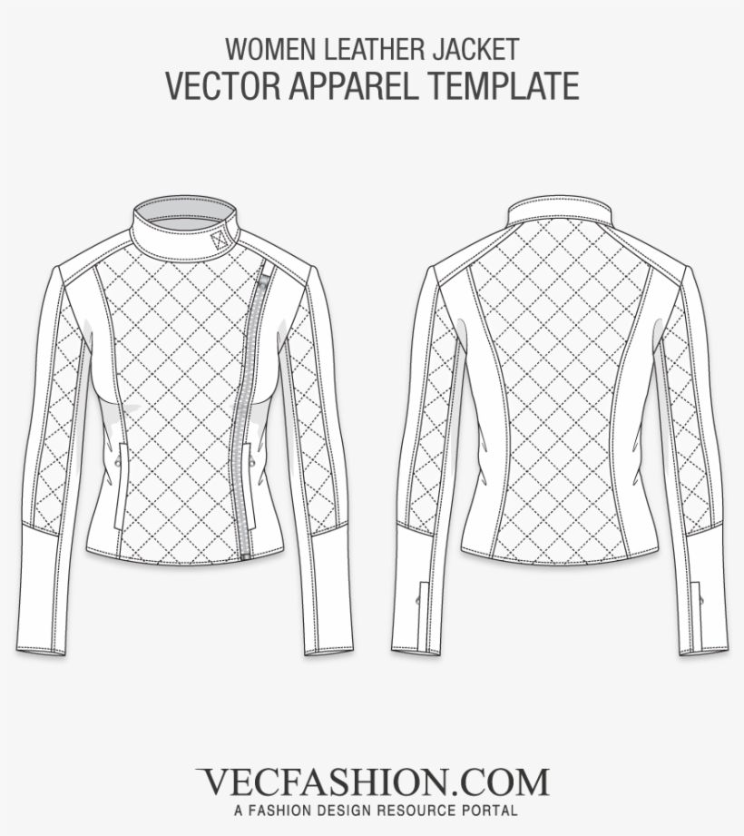 Picture Freeuse Coats Jackets Tagged Vecfashion Women - Womens Leather Jacket Flat, transparent png download