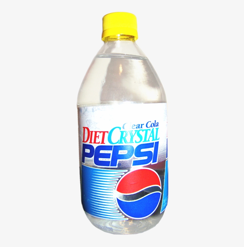 Diet Crystal Pepsi Glass Bottle - Nutrition, transparent png download